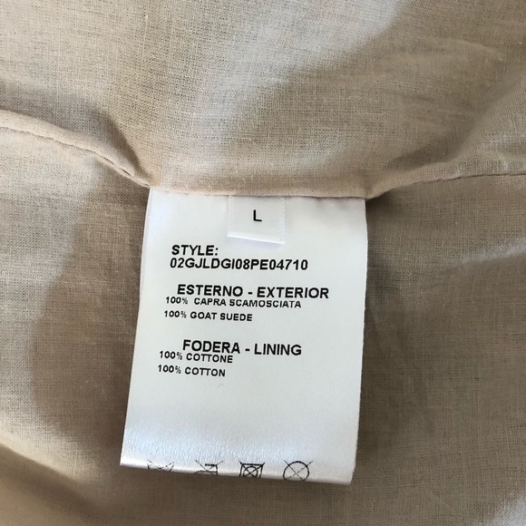 NWT 100% Goat Suede Jacket by George J Love, size L - Picture 8 of 8